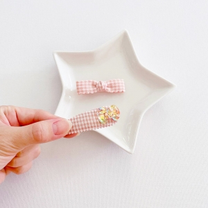 Girl Hair Clip Bow Plaid Set (GHP9272)